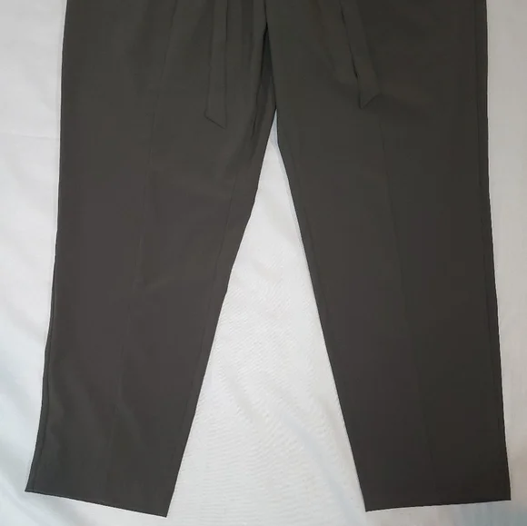 Modern Ambition Pants OLIVE Tie-Front Tapered Leg Pockets Elastic Waist Sz 2XL - Picture 5 of 16